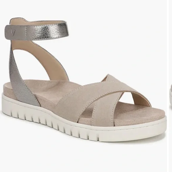 VIONIC Uptown Merced Strappy Sandal in Cobblestone Multi - Picture 2 of 7